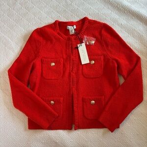 NWT Rachel Zoe Red Cardigan